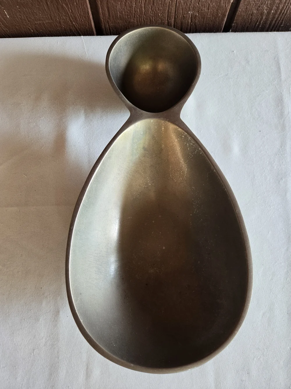 Pewter Chip & Dip Bowl or just a Double Serving Bowl